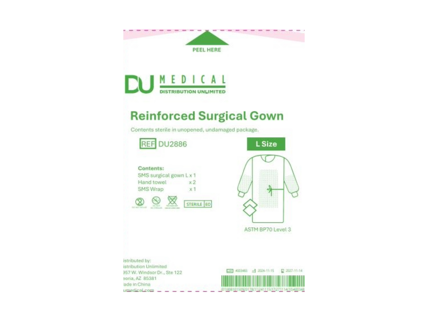 Surgical Gowns Reinforced Level 3 20/CS
